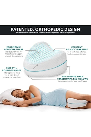 Visco Yastık Ortopedik Bacak Arası Yastığı Destekli Ortopedik Vis