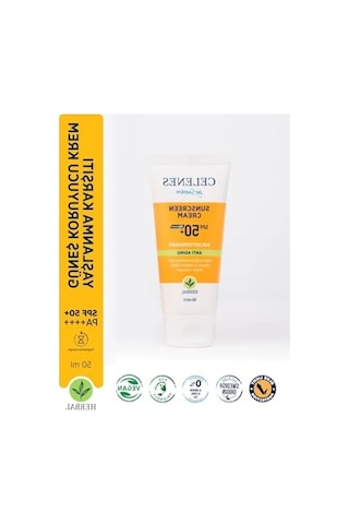 50 Ml Celenes Herbal Yaşlanma Karşıtı Güneş Kremi, Spf 50+
