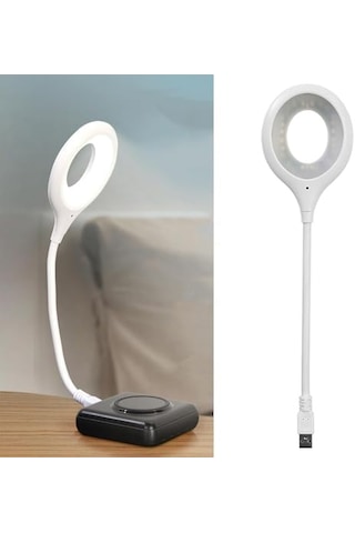 Sesle Kontrol 3 Renk Işık Modlu Akrobat Usb Led Kitap Okuma Işığı, Usb Gece Işığı Lambası, 20 Led, Sesle Kontrol Masası Işığı, Ses Komutları Açıklamada Mevcuttur