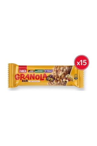 Züber Yer Fıstıklı Granola Bar 15 x 25 G