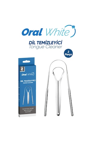 Oral White Paslanmaz Çelik Dil Temizleyici Ve Dil Sıyırıcı 2parça