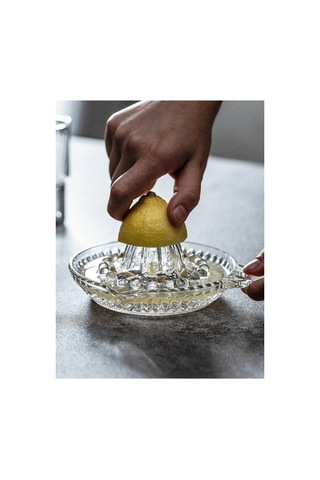Özel Üretim Yemek Hazırlığı İkramlık Sunum Ürünü Cam Limon Sıkacağı Çok Renkli