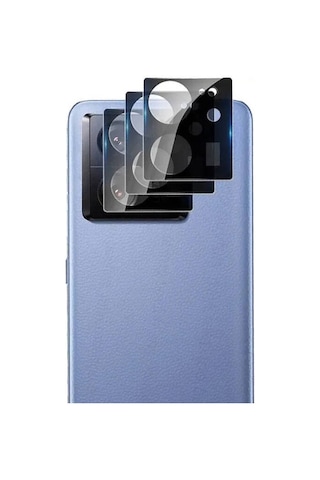 Kilifone - Xiaomi Mi 13t Pro Uyumlu - Kamera Lens Koruyucu 3d Kamera Camı - Şeffaf