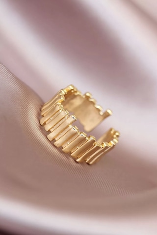 Gold Renk Metal Ayarlamalı Kadın Yüzük Altın