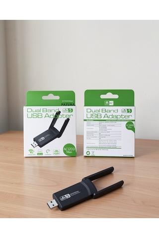 Usb 3.0 Kablosuz Adaptör, 2.4ghz & 5ghz Çift Bant Destekli