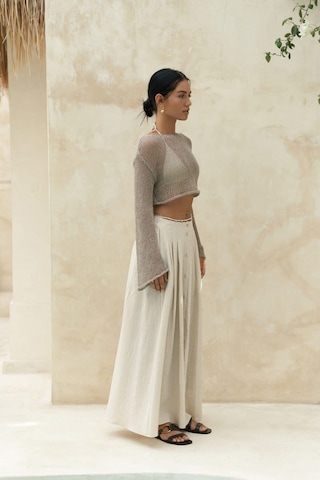 Mai Collection Mai Studios Co. Daisy Vizon İnce Triko Crop Vizon