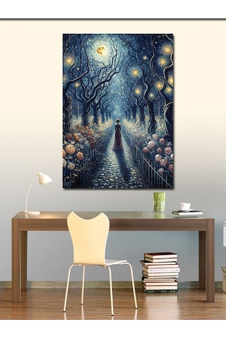 Kanvas Tablo Ay Işığı Yolu 70cmx100cm