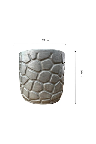 Bitki Tasarımı Ev Dekorasyon Gümüş Taş Desen Beton Saksı Çiçeklik Saksılık