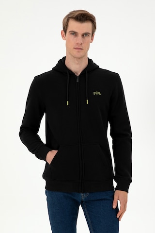 U.S. Polo Assn. Erkek Siyah Şardonlu Örme Hırka 50293146-VR046