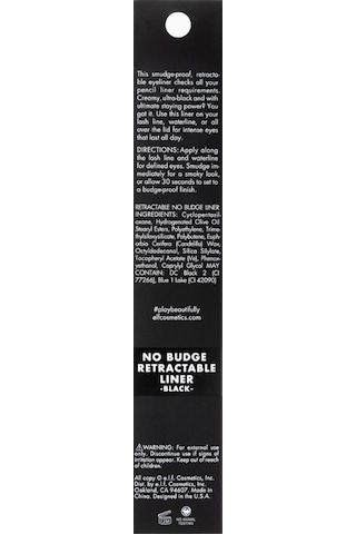 E.l.f. No Budge Retractable Eyeliner Siyah Silinmeye Dayanıklı Ve Ultra Pigmentli
