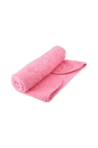 Pembe Bebek Çocuk Battaniyesi Kabartmalı Yumuşak İnce Mevsimlik 90 x 110 CM Örtü Pembe