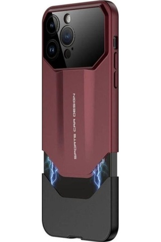 Apple Uyumlu iPhone 14 Pro Max Kılıf Çift Parçalı Zore Ays Pro İkili Kapak Kırmızı-Siyah