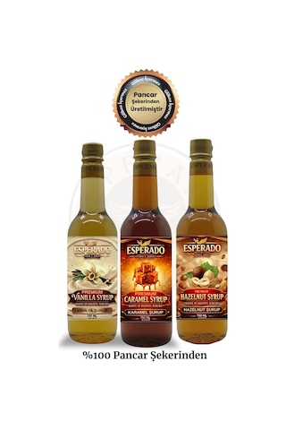 Premıum Vanilya - Karamel - Fındık Aromalı Kahve Şurubu 750 Ml X 3 Adet Diğer
