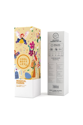 Cool Bottles Çelik Termos Pipetli Matara - The Kids Bottle - Magical Fairies 350ml Sarı