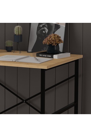 Metal Çalışma Masası-metalçm02-safir Meşe Safir Meşe