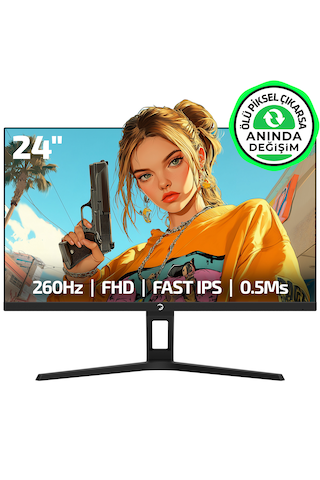 GamePower Kaze T10 24″ 260Hz 0.5ms FHD Fast IPS 2x2W Speaker Gaming Monitör