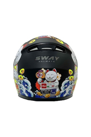 Sway 815 Cat Çocuk Kapalı Kaskı Çok Renkli