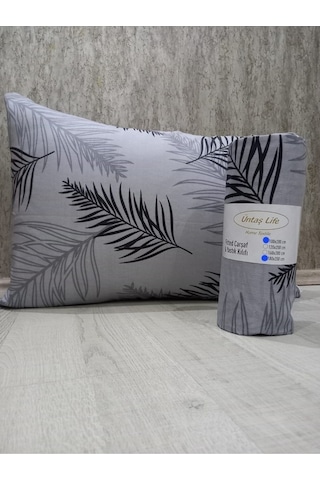 Üntaş Tek Kişilik Lastikli Çarşaf + Yastık Kılıfı Gri 1 Adet