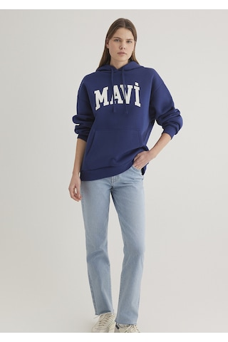 Mavi - Mavi Logo Baskılı Mavi Sweatshirt 1600361-70722
