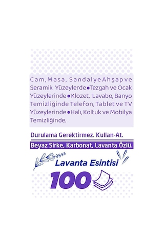 Mr. Oxy Lavanta Kokulu Yüzey Temizlik Havlusu 100'lü