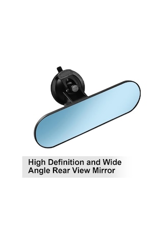 Novahub 360 Derece Ayarlanabilir İç Dikiz Aynası, Siyah, Geniş Görüş Alanı, Emme Montaj, Kamyon İçin