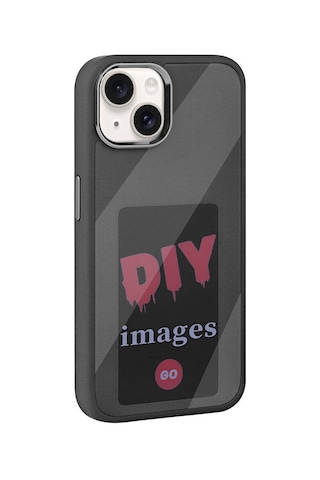 Apple Uyumlu iPhone 15 Kılıf Ekranı Yansıtan Zore Akıllı Nfc Kapak Siyah