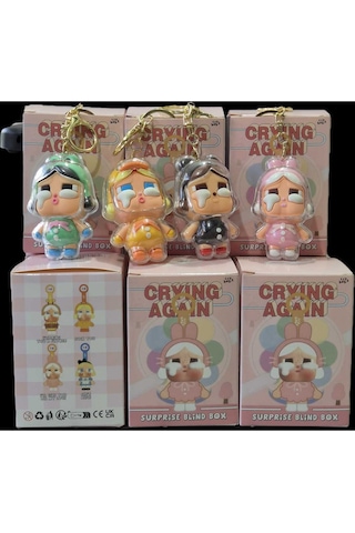 Crying Again Cry Baby Blind Box Dupe Çanta Charmı Aksesuar Anahtarlık 16 Cm Çok Renkli