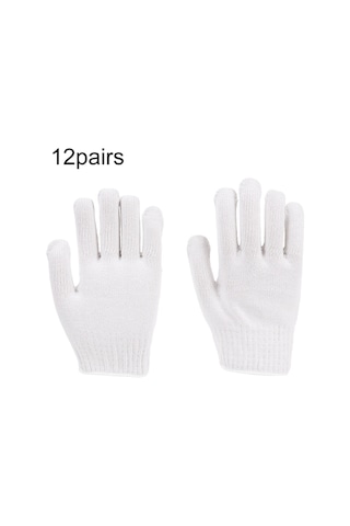 Sones 750g 12 Çift İşçi Koruma Aşınmaya Dayanıklı Pamuklu Eldiven Kalınlaştırılmış Şantiye Çalışma Eldiveni