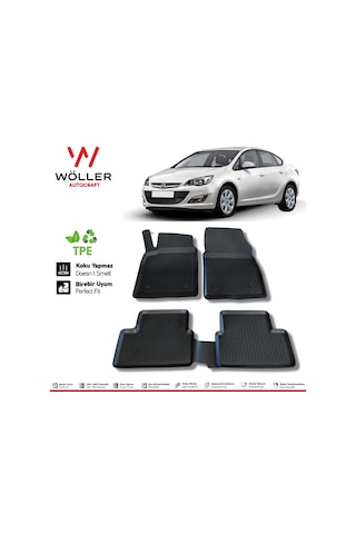 Opel Astra J Sedan Paspas 2012 2021 3D Havuzlu Wöller Paspas