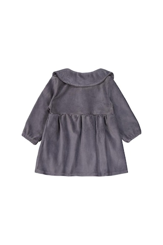 Civil Baby Düğme Detaylı 6-18 Ay Elbise - Gri Koyu Gri