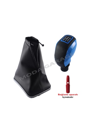 Fiat Linea Krom Çerçeve Vites Körüğü Ve Mavi Spor Vites Topuzu M11002
