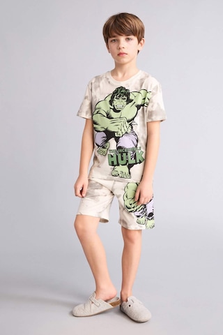 Defacto Marvel Comıcs Regular Fıt 2li Pijama Takımı Erkek Çocuk E0344a826smer188 Ekru-er188