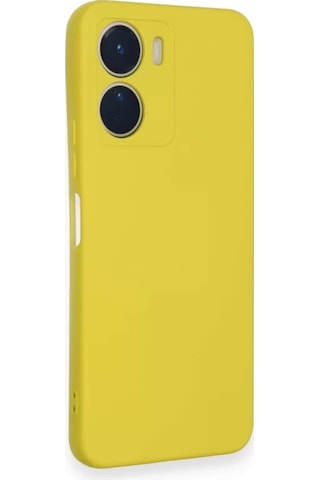 Newface Vivo Y16 Kılıf Nano İçi Kadife Silikon - Sarı