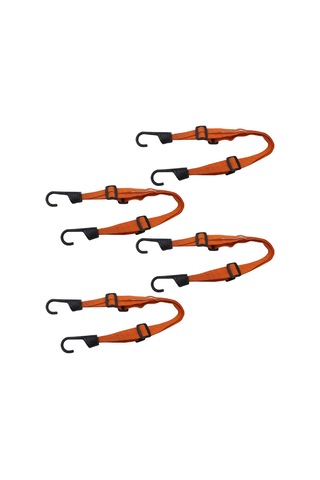 Ranyeek Motorsiklet Kaskı İçin Turuncu Esnek Yansıtan Bağlantı Kordonu, 60 Cm Uzunlukta, 1.5x Genişleme Kabiliyeti, Abs+lastik+nilon Malzeme, 4 Adet