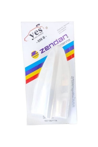 Zendar Oto Anten Jaws Balık Sırtı Yapıştırma Süs Tepe Anteni 17cm Beyaz Yes-056 B