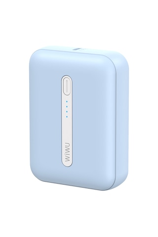 Wiwu Wi-p033 Led Işık Göstergeli 10000 mah Taşınabilir Mini Powerbank Mavi