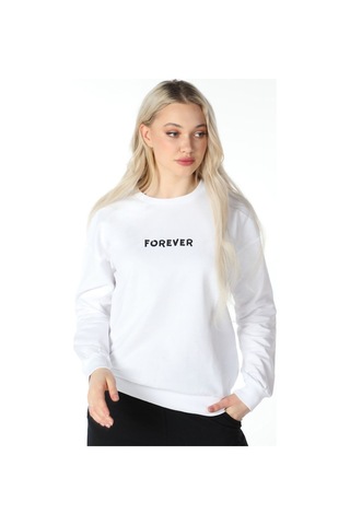 Defys Kadın Baskılı Sweat Beyaz - 499138804 Beyaz