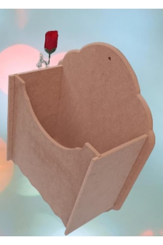 Hobi 90055 Dekoratif Gazetelik Kutu Model Ahşap Ham Mdf El Yapım
