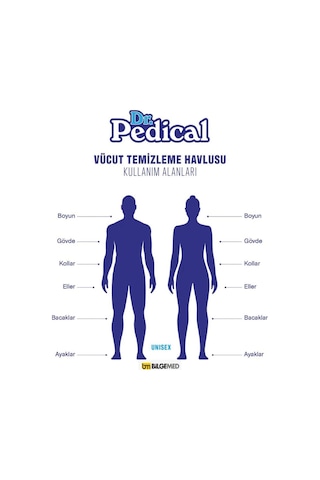 Dr.pedical Vücut Temizleme Havlusu 50'li 12 Paket