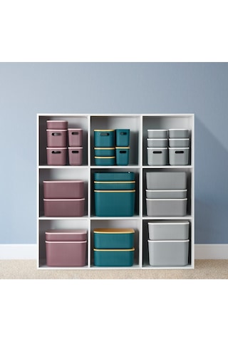 Bayev 2 Adet Storage 13 Lt Yeşil Çok Amaçlı Dolap Içi Düzenleyici Kapaklı Kutu Yeşil