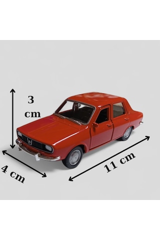 Nostaljik Metal Çek Bırak Kırmızı Araba Renault 12 Kapılar Açılır Diğer