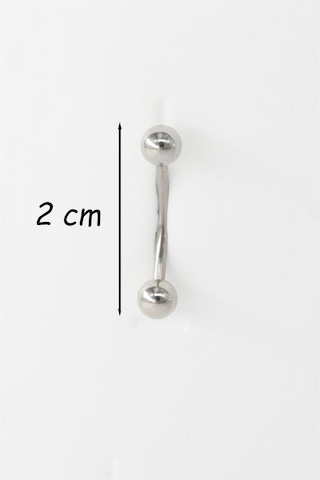 Kadın 316l Anti Alerjenik Topcuklu Piercing Gümüş