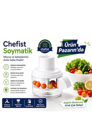 Chefist Aşrrjlı Meyve Ve Sebze Soymatik Çok Renkli