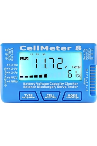 Xuweiwei Hücreölçer 8 1 Adet Dijital Pil Test Cihazı Yüksek Hassasiyet 0001 Lipo Li İon Nimh Pil Kapasitesi Voltaj Ölçer