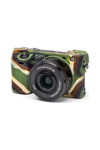 Easycover Sony A6000/A6100/A6300/A6400 Silikon Kılıf (Kamuflaj)