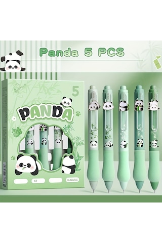 Tcherchı Capybara Geri Çekilebilir Jel Mürekkepli Roller Kalemler 5'li Set - Ekstra İnce 0,5 Mm Uç, Siyah Mürekkep, Pürüzsüz Yazım