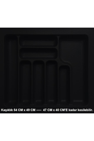 Starax 54 Cm - 49 Cm Çekmece İçi Kaşıklık Antrasit