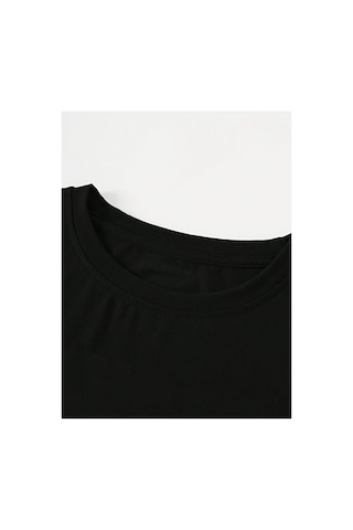 Nevermind Kadın Crop Baby Tee Çilek Baskılı Dar Kesim %100 Pamuk Y2k Esteti Siyah