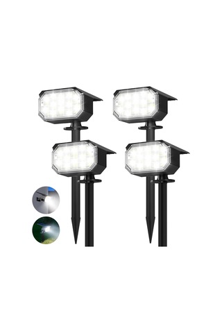 Güneş Spot Işıkları Açık, 66 Leds Peyzaj Spotları Ip65, 660 Lümen, 4 Paket