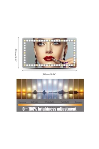 Büyük Boy Araba Güneşlik Aynası Oto Güneşlik Makyaj Aynası Araba Makyaj Aynası 26 13,5cm